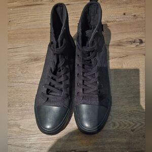 Levis Black Women's Canvas High-Top Sneakers